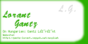 lorant gantz business card